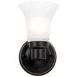 Pemberly Row Village Stainless Steel Wall Light in Oil-Rubbed Bronze