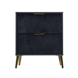 Pemberly Row 2-Drawer Wood Nightstand in Black