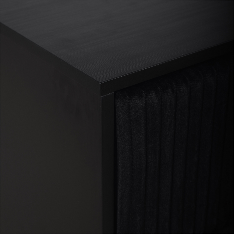 Pemberly Row 2-Drawer Wood Nightstand in Black