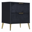Pemberly Row 2-Drawer Wood Nightstand in Black
