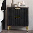 Pemberly Row 2-Drawer Wood Nightstand in Black