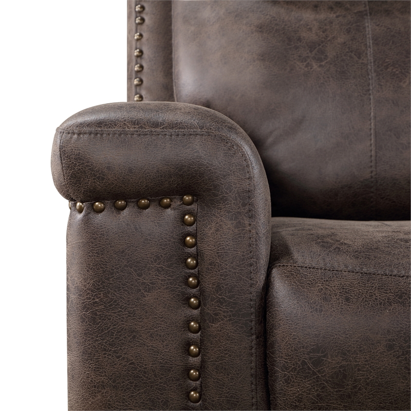 Pemberly Row 2-Piece Polyester Fabric Sofa and Loveseat Set in Mocha