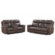 Pemberly Row 2-Piece Polyester Fabric Sofa and Loveseat Set in Mocha