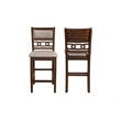 Pemberly Row Set of 4 Solid Wood Counter Chairs in Cherry Finish