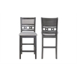 Pemberly Row Solid Wood Counter Chair in Gray (Set of 4)