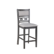 Pemberly Row Solid Wood Counter Chair in Gray (Set of 4)