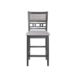 Pemberly Row Solid Wood Counter Chair in Gray (Set of 4)