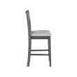 Pemberly Row Solid Wood Counter Chair in Gray (Set of 4)