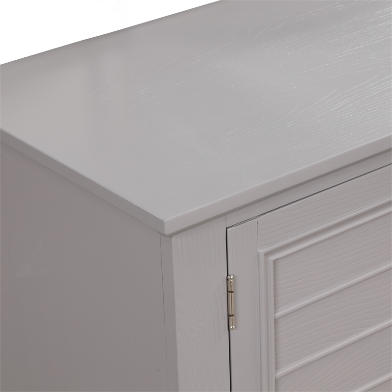 Pemberly Row Jamestown Solid Wood 5-Drawer Gray Bedroom Dresser