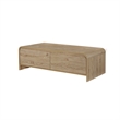 Pemberly Row 3-Piece Cocktail Table and End Tables in Natural Wood Finish