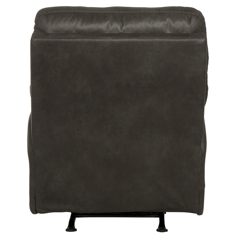 Pemberly Row Gray Power Rocker Recliner with USB Charging Port