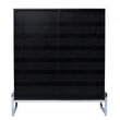 Pemberly Row Engineered Wood and Iron Black Wine Cabinet