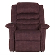 Pemberly Row Buckner Power Lift Assist Recliner in Burgundy Polyester Fabric