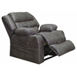 Pemberly Row Power Lift Recliner with Heat and Massage in Gray Fabric