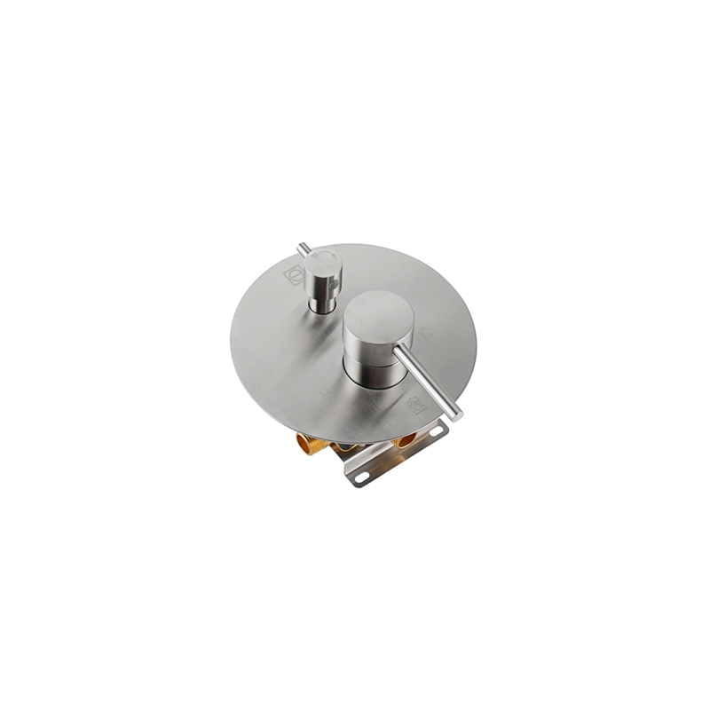 Pemberly Row Brass Shower Faucet System in Brushed Nickel