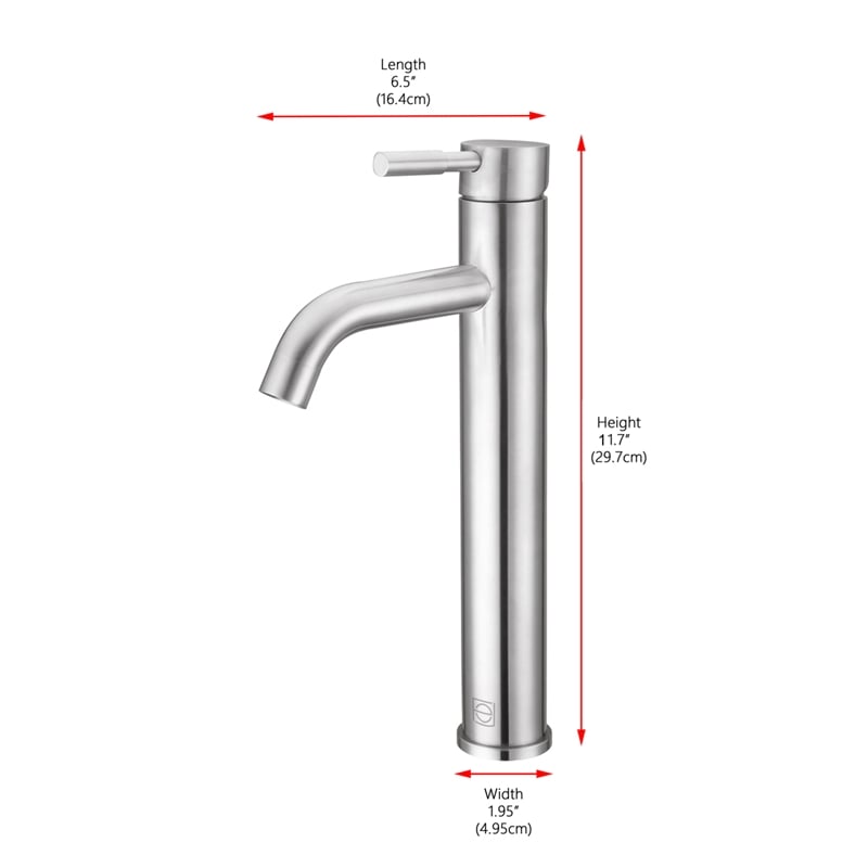 Pemberly Row Stainless Steel Bathroom Faucet in Brushed Nickel
