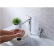 Pemberly Row Brass Single Handle Bathroom Faucet in Chrome