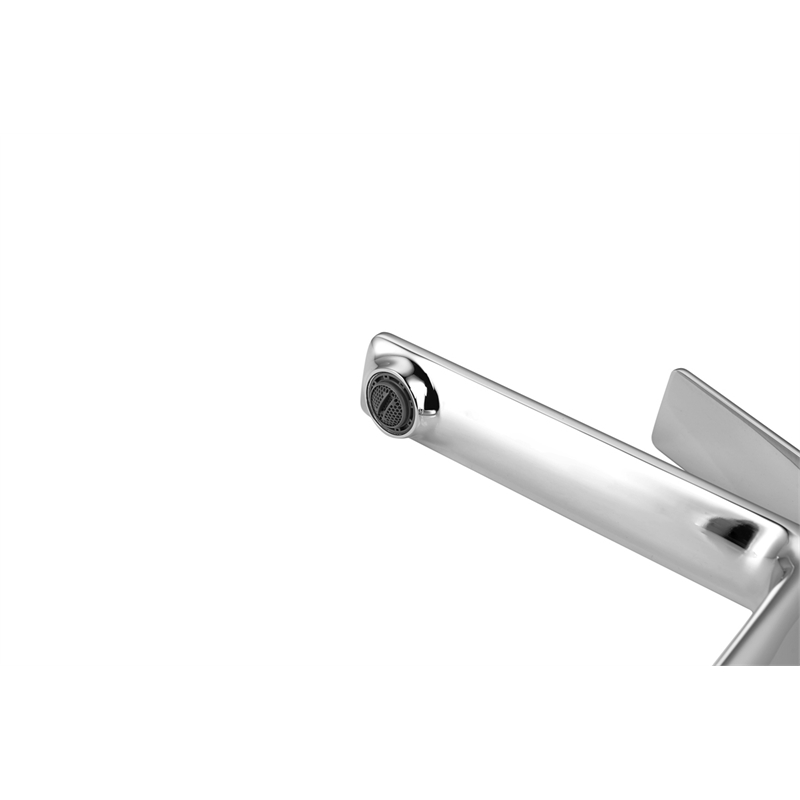 Pemberly Row Brass Single Handle Bathroom Faucet in Chrome