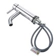 Pemberly Row Modern Single Handle Stainless Steel Bathroom Faucet in Chrome
