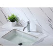 Pemberly Row Modern Single Handle Stainless Steel Bathroom Faucet in Chrome