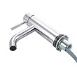 Pemberly Row Modern Single Handle Stainless Steel Bathroom Faucet in Chrome