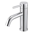 Pemberly Row Modern Single Handle Stainless Steel Bathroom Faucet in Chrome