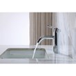Pemberly Row Modern Single Handle Stainless Steel Bathroom Faucet in Chrome