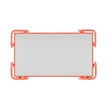 Pemberly Row Metal Rolling Bar Cart with 2 Mirrored Shelves in Coral
