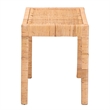 Pemberly Row Bohemian Rattan and Mahogany Short Accent Bench
