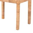 Pemberly Row Bohemian Rattan and Mahogany Short Accent Bench