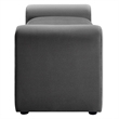 Pemberly Row Modern Velvet Upholstered Bench in Gray 60
