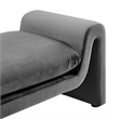 Pemberly Row Modern Velvet Upholstered Bench in Gray 60