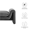 Pemberly Row Modern Velvet Upholstered Bench in Gray 60