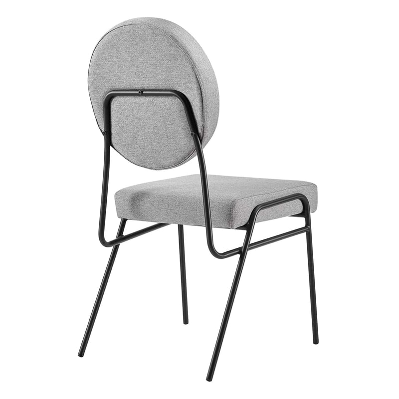 Pemberly Row Fabric Upholstered Dining Side Chairs in Light Gray (Set of 2)