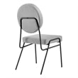 Pemberly Row Fabric Upholstered Dining Side Chairs in Light Gray (Set of 2)
