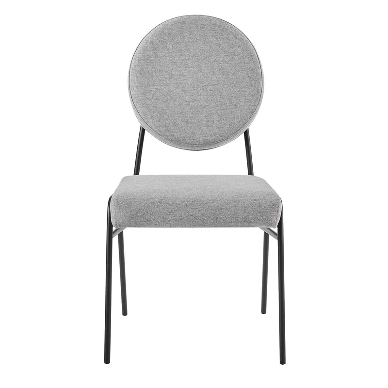 Pemberly Row Fabric Upholstered Dining Side Chairs in Light Gray (Set of 2)
