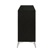 Pemberly Row Huxley 6-Drawer Solid Wood Dresser in Black