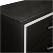 Pemberly Row Huxley 6-Drawer Solid Wood Dresser in Black