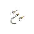 Pemberly Row Brass Double Handle Bathroom Faucet in Brushed Nickel