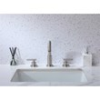 Pemberly Row Brass Double Handle Bathroom Faucet in Brushed Nickel
