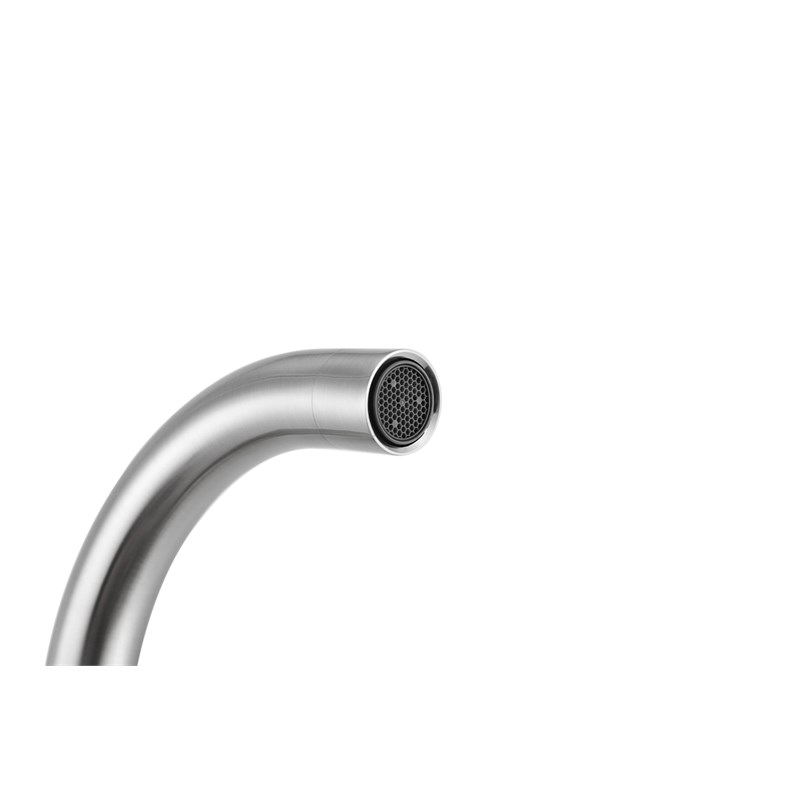 Pemberly Row Brass Double Handle Bathroom Faucet in Brushed Nickel