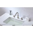 Pemberly Row Brass Double Handle Bathroom Faucet in Brushed Nickel