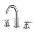 Pemberly Row Brass Double Handle Bathroom Faucet in Brushed Nickel