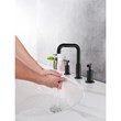 Pemberly Row Brass Double-Handle Bathroom Faucet in Black Finish