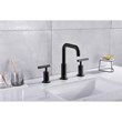 Pemberly Row Brass Double-Handle Bathroom Faucet in Black Finish