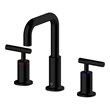 Pemberly Row Brass Double-Handle Bathroom Faucet in Black Finish