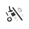 Pemberly Row Floor Mounted Tub Faucet with Hand Shower in Matte Black