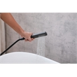 Pemberly Row Floor Mounted Tub Faucet with Hand Shower in Matte Black