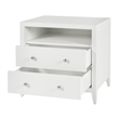 Pemberly Row 28 in. Wood 2 Drawer Nightstand with Open Shelf - White