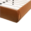Pemberly Row Upholstered Platform Bed in Burnt Orange Performance Velvet